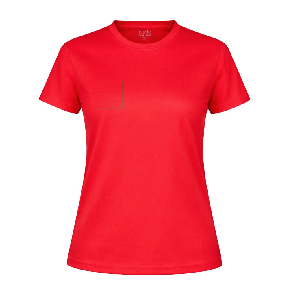 Dames T-Shirt Tecnic Plus — drukvlak rechterborst