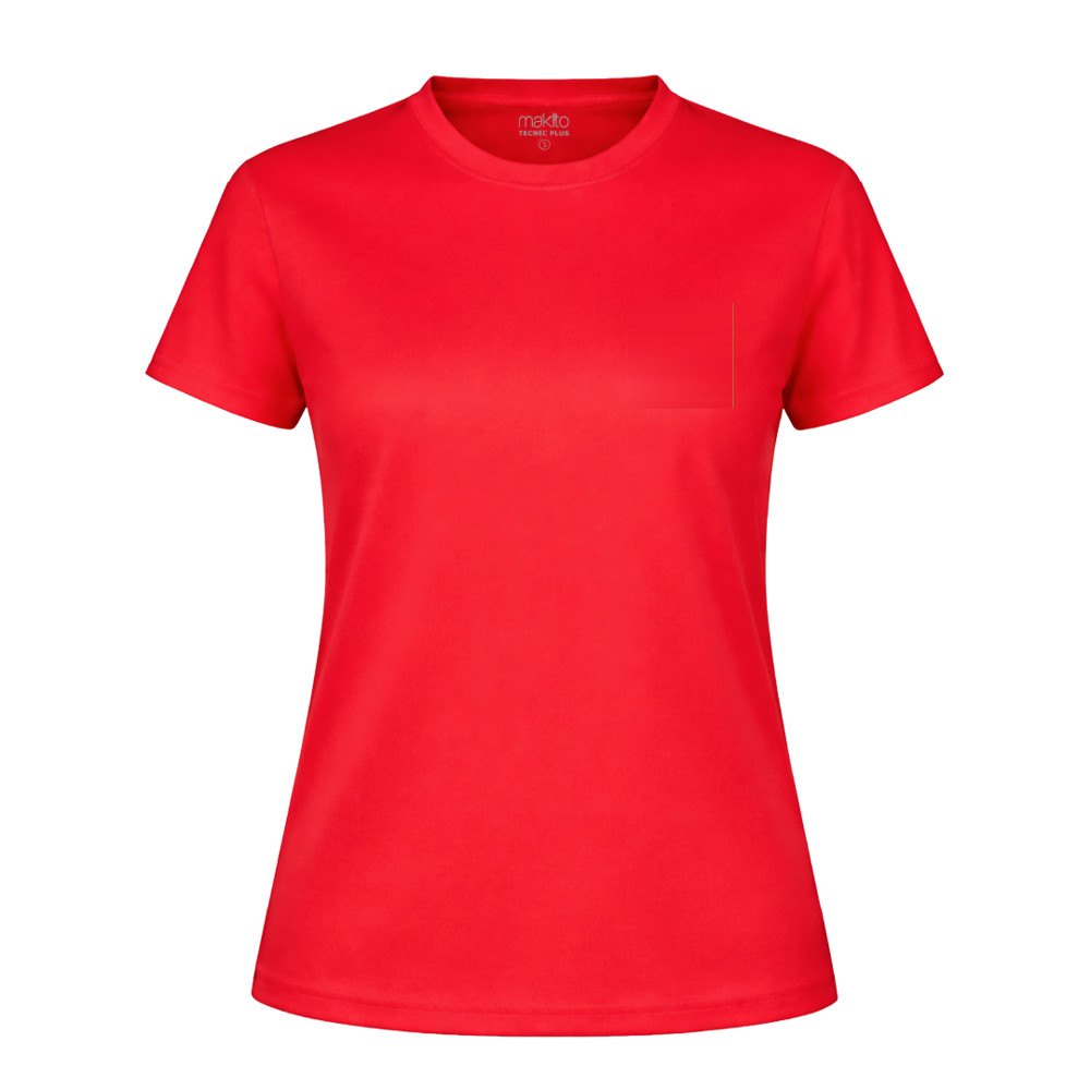 Dames T-Shirt Tecnic Plus — drukvlak linkerborst