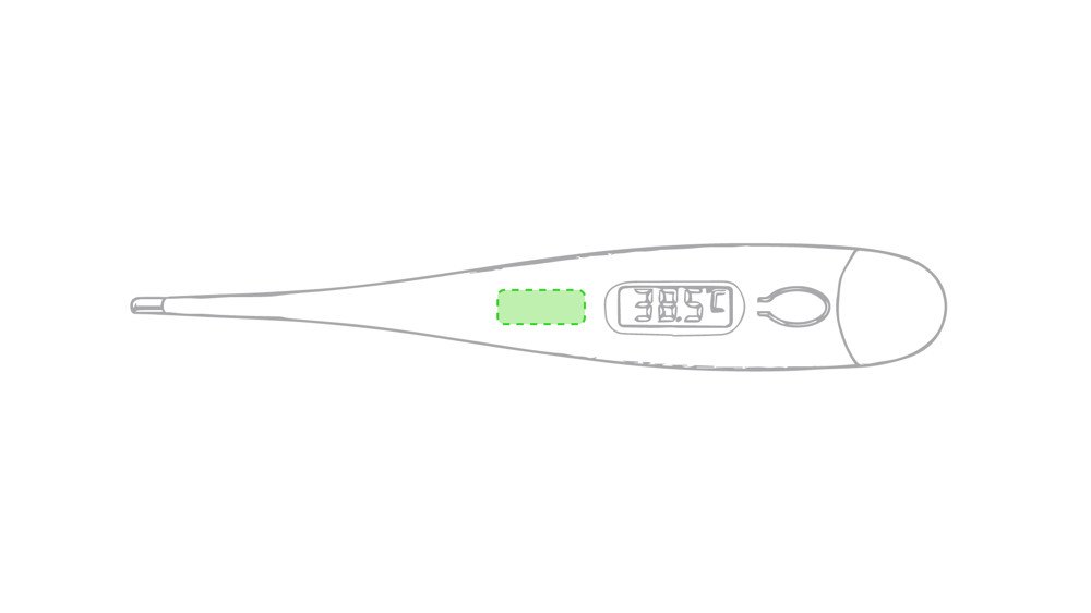 Digitale Thermometer Kelvin — drukvlak aan de linkerkant van het display