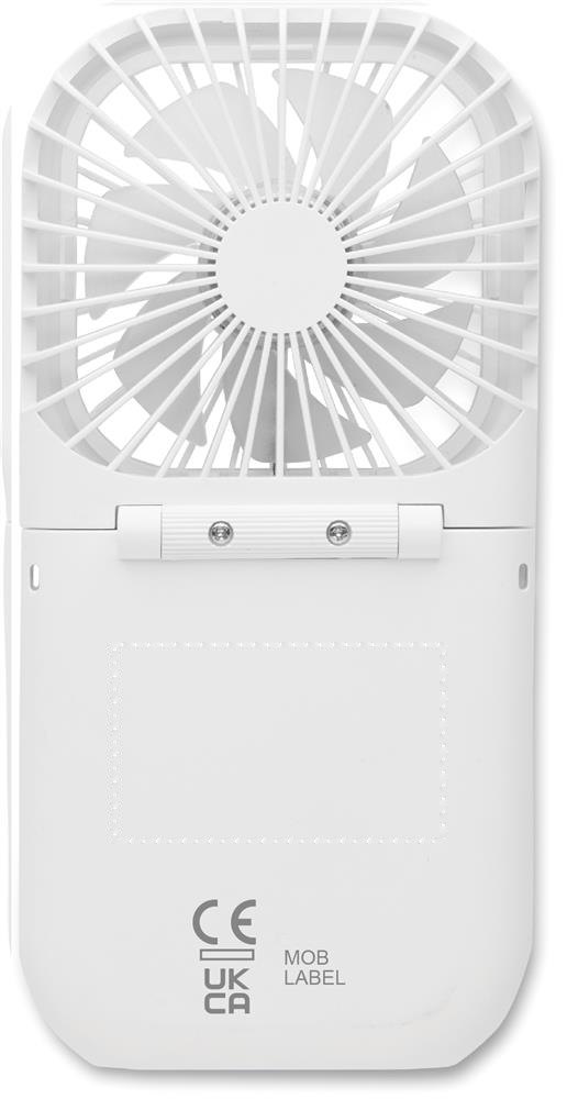 STANDFAN - Ventilator voor onderweg of bur — drukvlak achterzijde