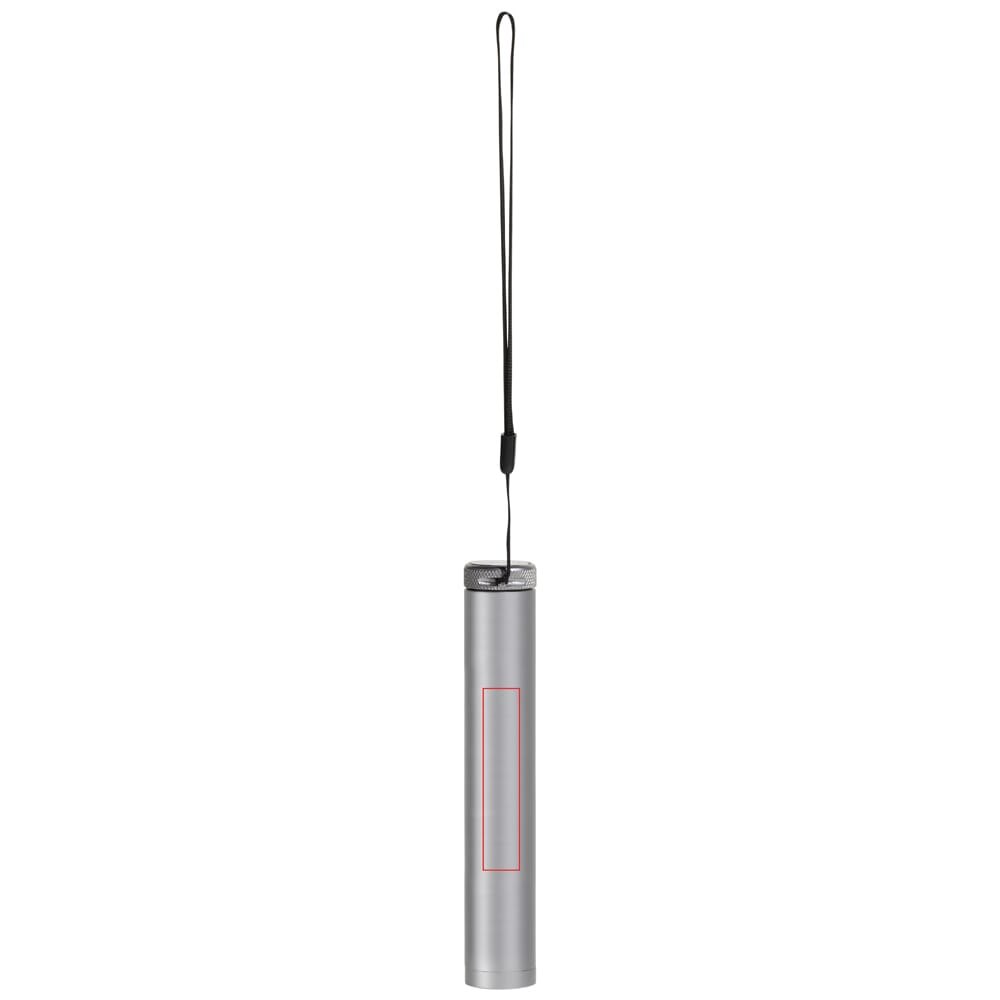 Zaklamp aluminium magneet — drukvlak tegenover aan-uitknop
