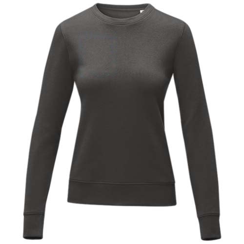 Zenon dames sweater met crewneck — drukvlak rechter borst