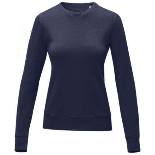 Zenon dames sweater met crewneck — drukvlak rechter bicep