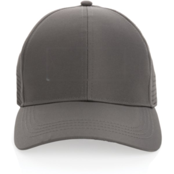 Impact AWARE™ 6 panel rpet sportcap — drukvlak artikel voorzijde