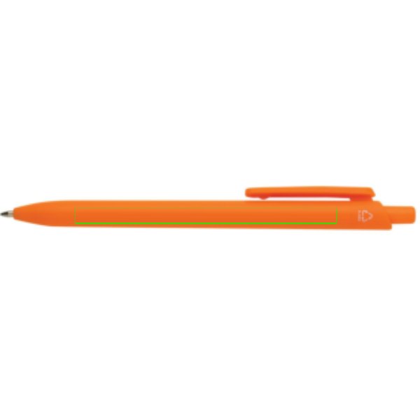 Bolt GRS certified R-ABS balpen — drukvlak naast clip