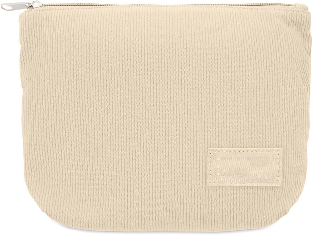 CORDY T - Corduroy cosmeticatasje — drukvlak voorzijde patch