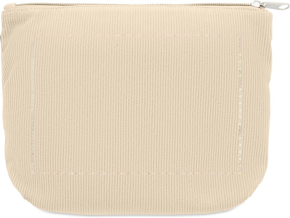 CORDY T - Corduroy cosmeticatasje — drukvlak achterzijde