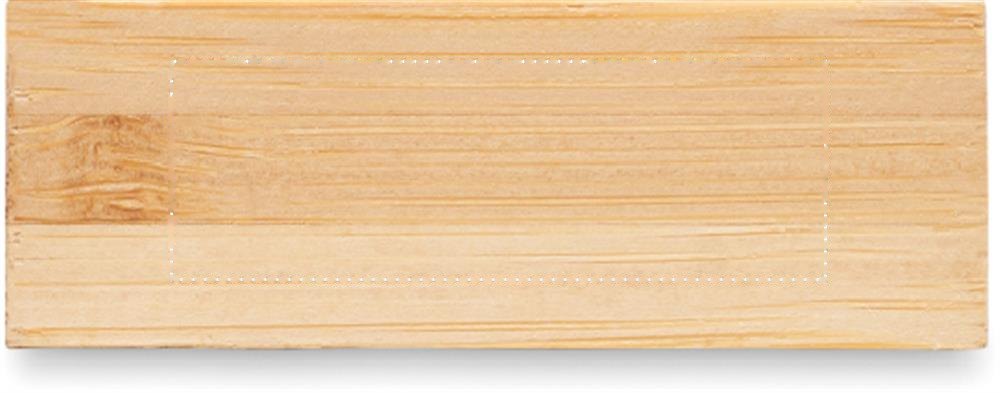 HUBSTAND - Bamboe USB hub 4 poorten — drukvlak voorzijde
