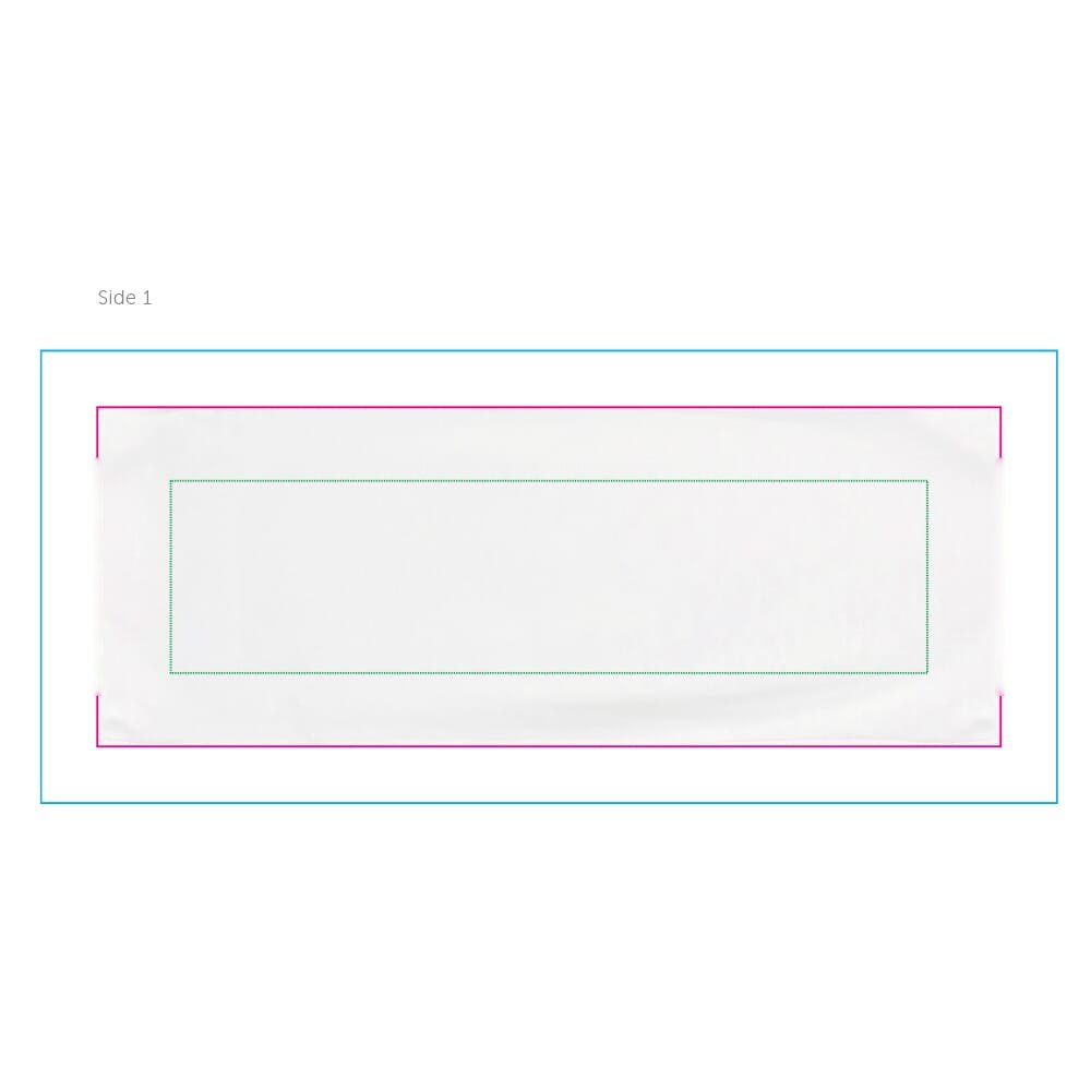 Verkoelende handdoek R-PET 30x80cm sublimatie — drukvlak midden op de voorzijde