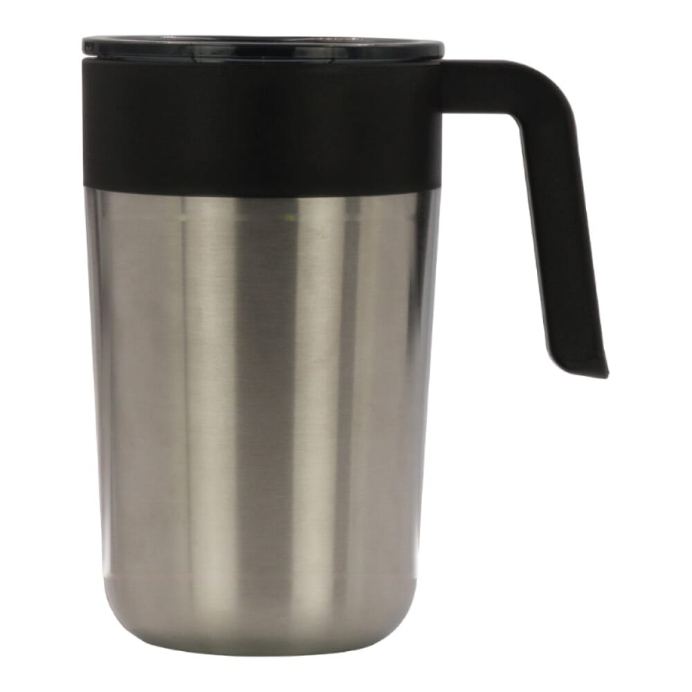 Dubbelwandige koffiebeker 400ml — drukvlak links van het handvat