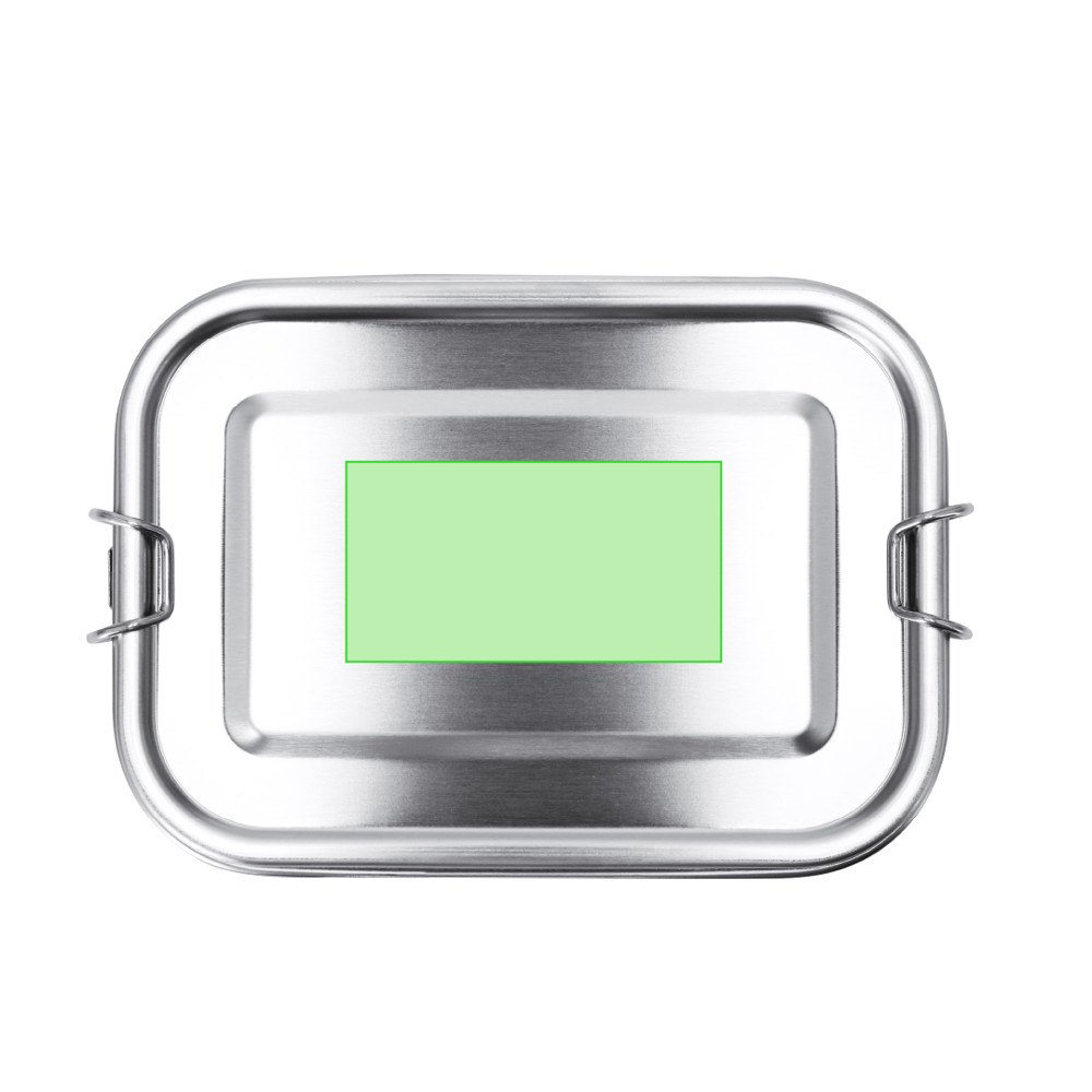 Lunch Box Shonka — drukvlak gecentreerd boven op de deksel