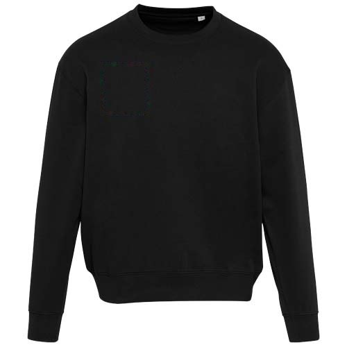 Boris 280 g/m2 unisex OCS organische oversized trui met ronde hals — drukvlak rechter borst