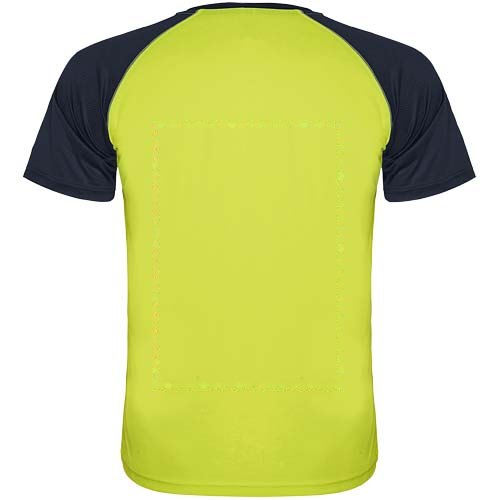 Indianapolis 140 g/m² sportshirt met korte mouwen voor kinderen — drukvlak impact hoog op de achterzijde