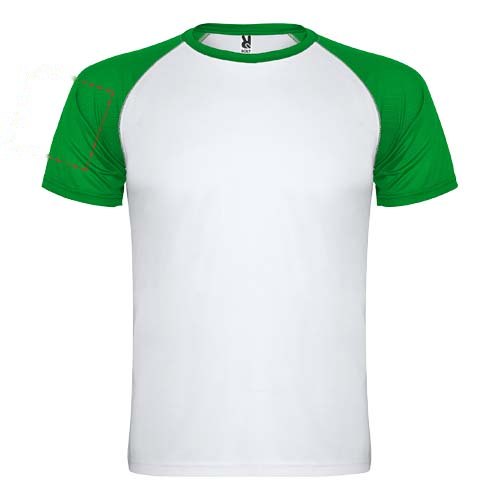 Indianapolis 140 g/m² sportshirt met korte mouwen voor kinderen — drukvlak rechter bicep