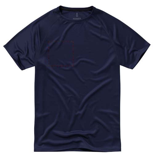 Niagara 145 g/m² cool fit heren t-shirt met korte mouwen — drukvlak rechter borst