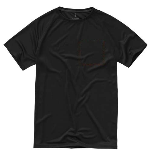 Niagara 145 g/m² cool fit heren t-shirt met korte mouwen — drukvlak linker borst