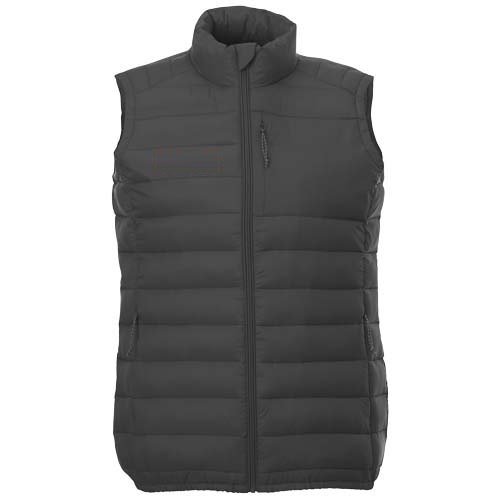 Pallas dames gerecycleerde geïsoleerde bodywarmer — drukvlak rechter borst
