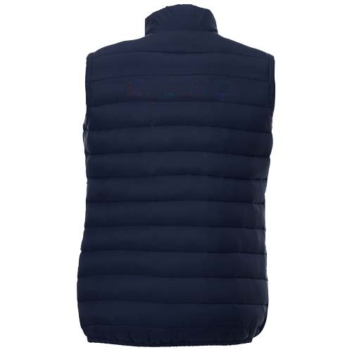 Pallas dames gerecycleerde geïsoleerde bodywarmer — drukvlak impact hoog op de achterzijde
