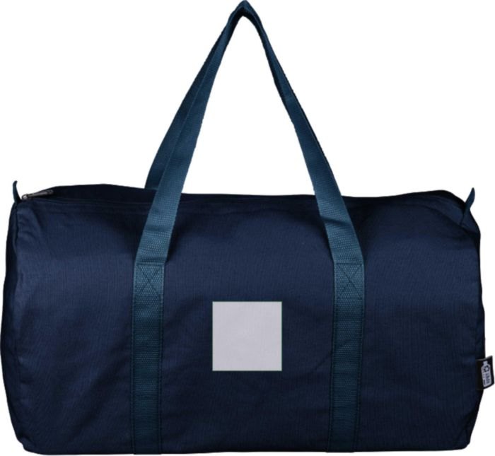 Gerecyclede polycotton (330 gsm) dufflebag Tian — drukvlak voorzijde