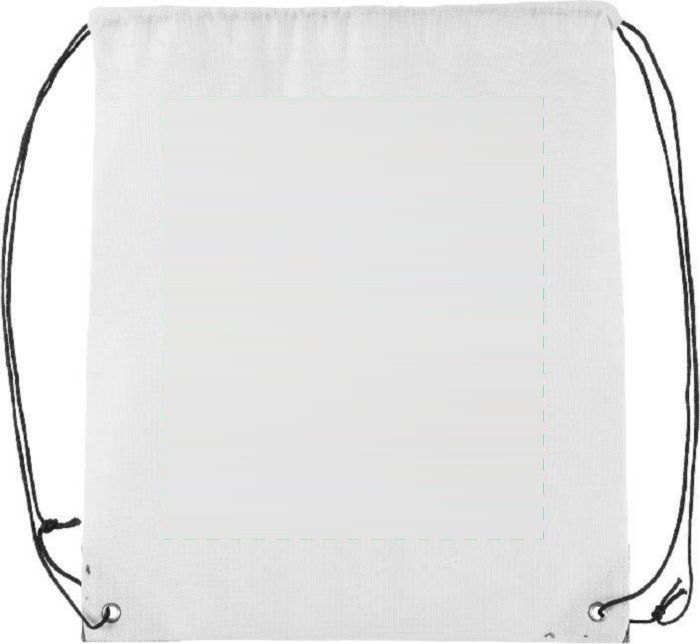 Non-woven (80 gr/m²) trekkoord rugtas Nathalie — drukvlak achterzijde