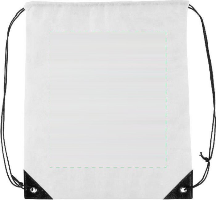 Non-woven (80 gr/m²) trekkoord rugtas Nathalie — drukvlak voorzijde