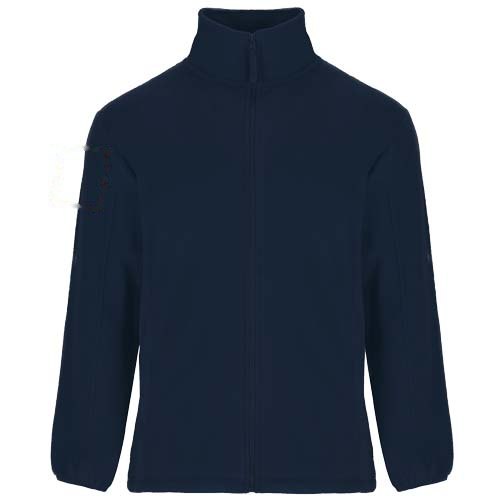 Artic fleece herenjack met volledige rits — drukvlak rechter bicep