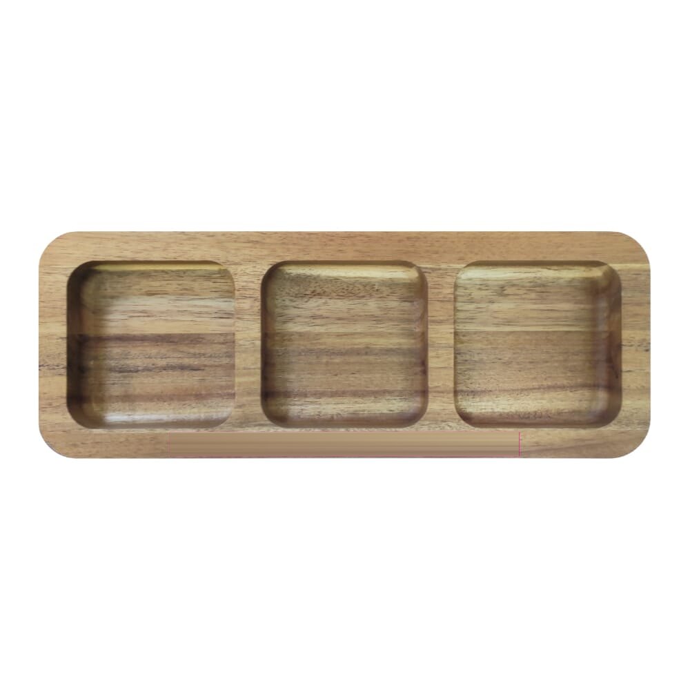 InSideOut Houten snack tafeltje, 35cm — drukvlak bovenkant