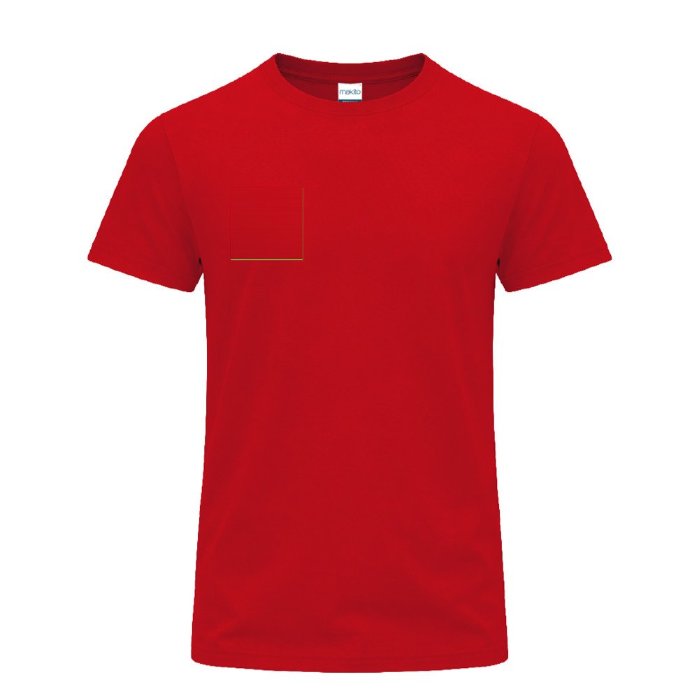 Kleuren T-Shirt Volwassene Perkins — drukvlak rechterborst