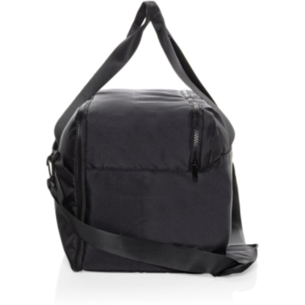 Swiss Peak Aware™ RPET 15.6 inch laptop weekend tas — drukvlak artikel zijkant rechts