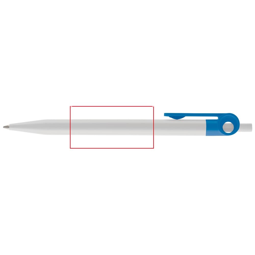Balpen Futurepoint hardcolour — drukvlak 90 graden van de clip