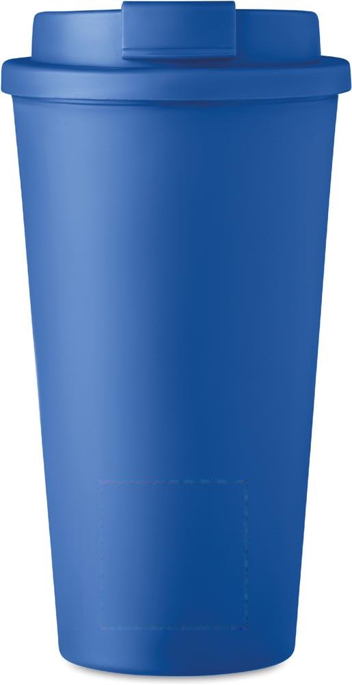 TUESDAY - Dubbelwandige drinkbeker 450 ml — drukvlak voorzijde onder