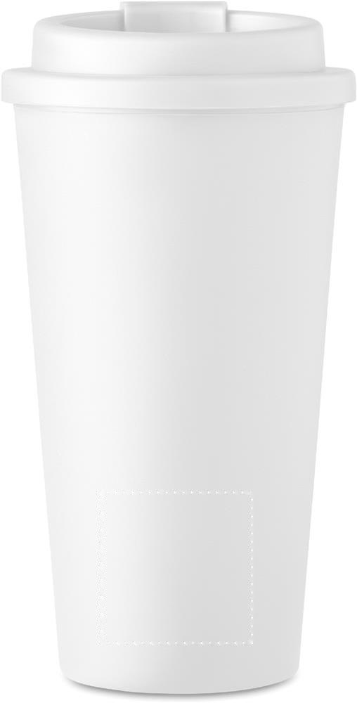 TUESDAY - Dubbelwandige drinkbeker 450 ml — drukvlak achterzijde onder
