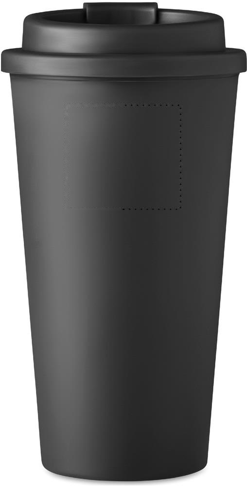 TUESDAY - Dubbelwandige drinkbeker 450 ml — drukvlak achterzijde boven