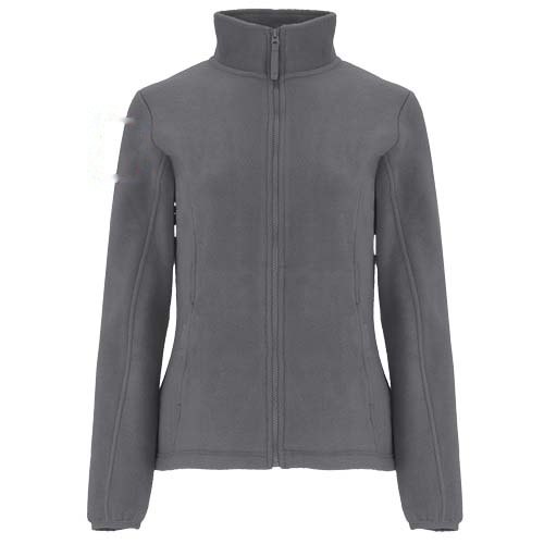 Artic fleece damesjack met volledige rits — drukvlak rechter bicep
