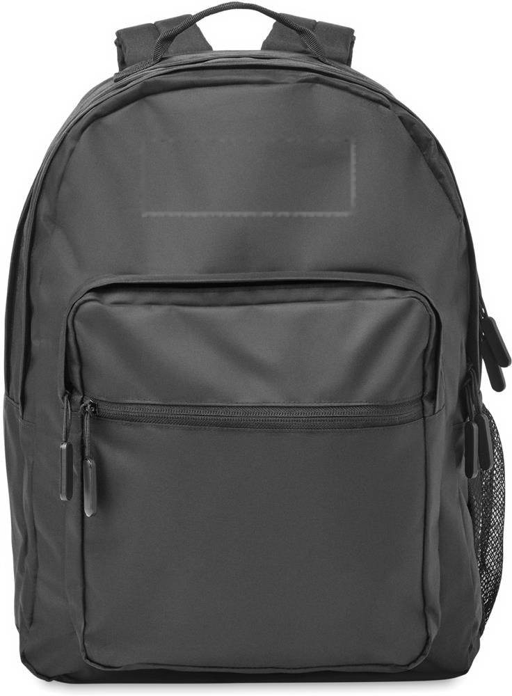 VALLEY BACKPACK - 300D RPET laptop rugzak — drukvlak voorzijde bovenzijde