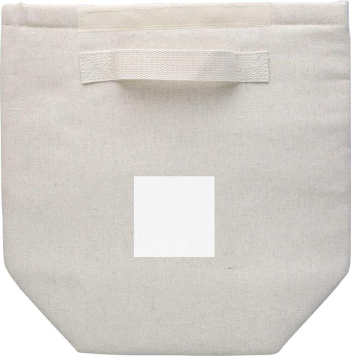 Koeltas Faith | Gerecycled katoen 220 g/m² | Rolsluiting — drukvlak achterzijde