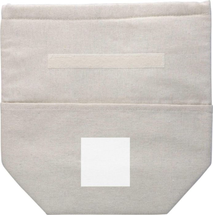 Koeltas Faith | Gerecycled katoen 220 g/m² | Rolsluiting — drukvlak voorvak