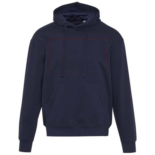 Boris 280 g/m2 unisex OCS organisch oversized hoodie — drukvlak impact volledige voorzijde