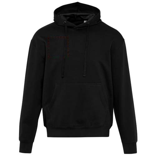 Boris 280 g/m2 unisex OCS organisch oversized hoodie — drukvlak rechter borst