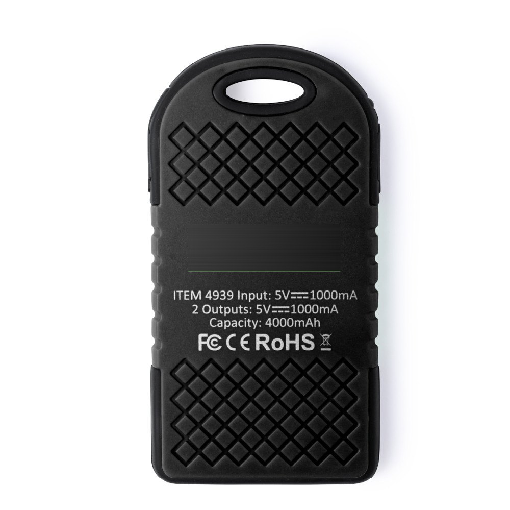 Power Bank Lenard — drukvlak op de achterkant