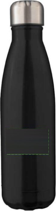 Dubbelwandige fles Lombok | Gerecycled | 500 ml — drukvlak voorzijde