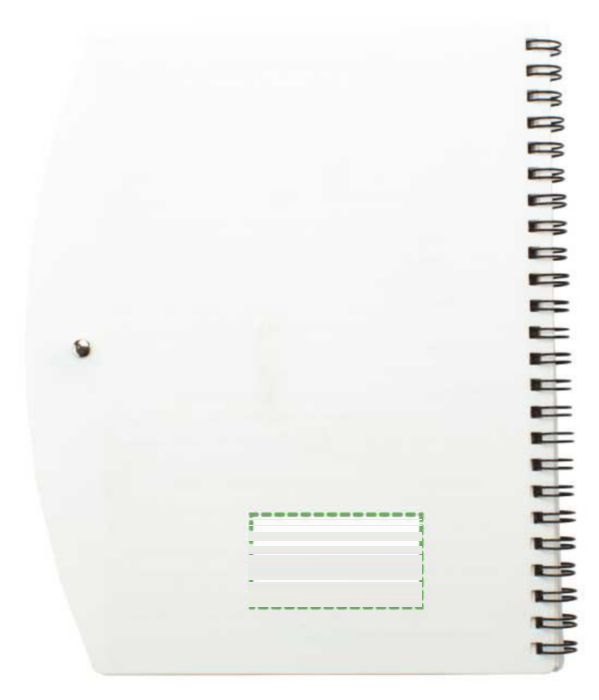 Notitieboek Solana | A5 | Gelijnd — drukvlak achterzijde