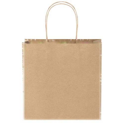 Papieren tas 120 g/m2 gemaakt van kraftpapier met gedraaide handgrepen - 24 x 9 x 24 cm — drukvlak beide zijden