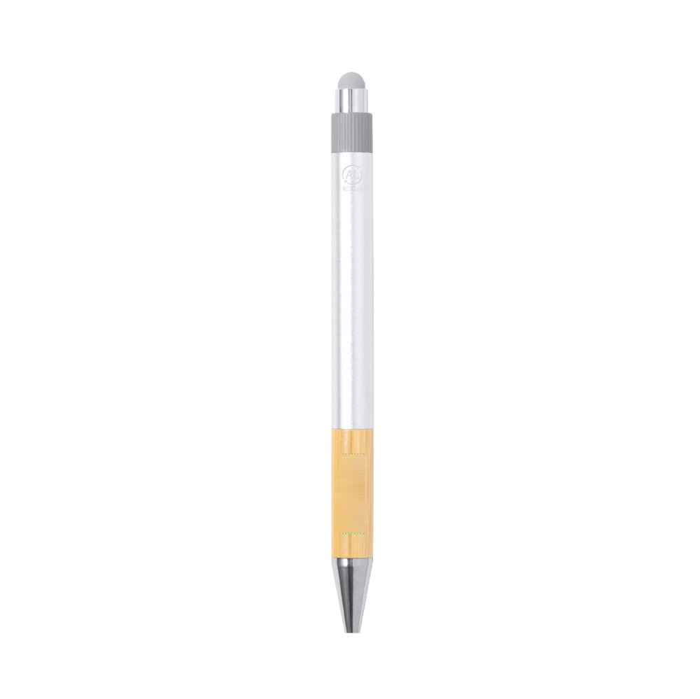 Touch-Screen Balpen Deimox — drukvlak bamboe grip onder logo