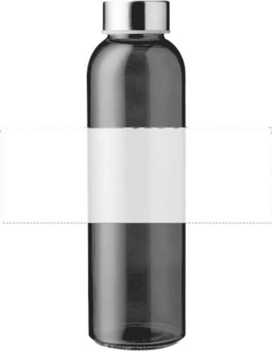 Drinkfles Maxwell | Glas | Rvs deksel | 500 ml — drukvlak houder
