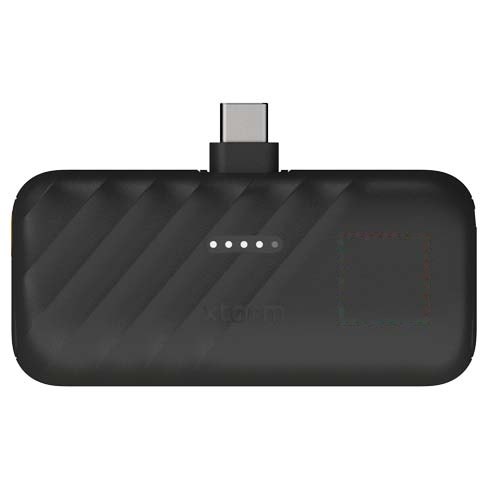 Xtorm Go2 powerbank van 20 W en 5000 mAh — drukvlak voorzijde