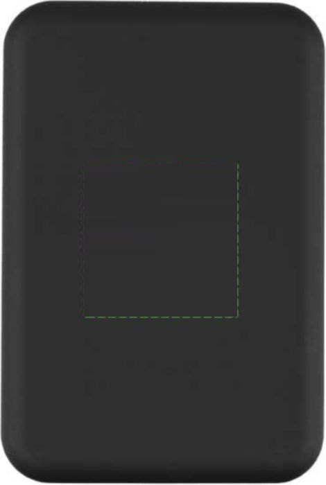 Gerecyclede ABS-draadloze oplader powerbank Miren — drukvlak voorzijde