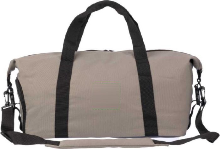 Polyester (600D) duffeltas Ines — drukvlak achterzijde
