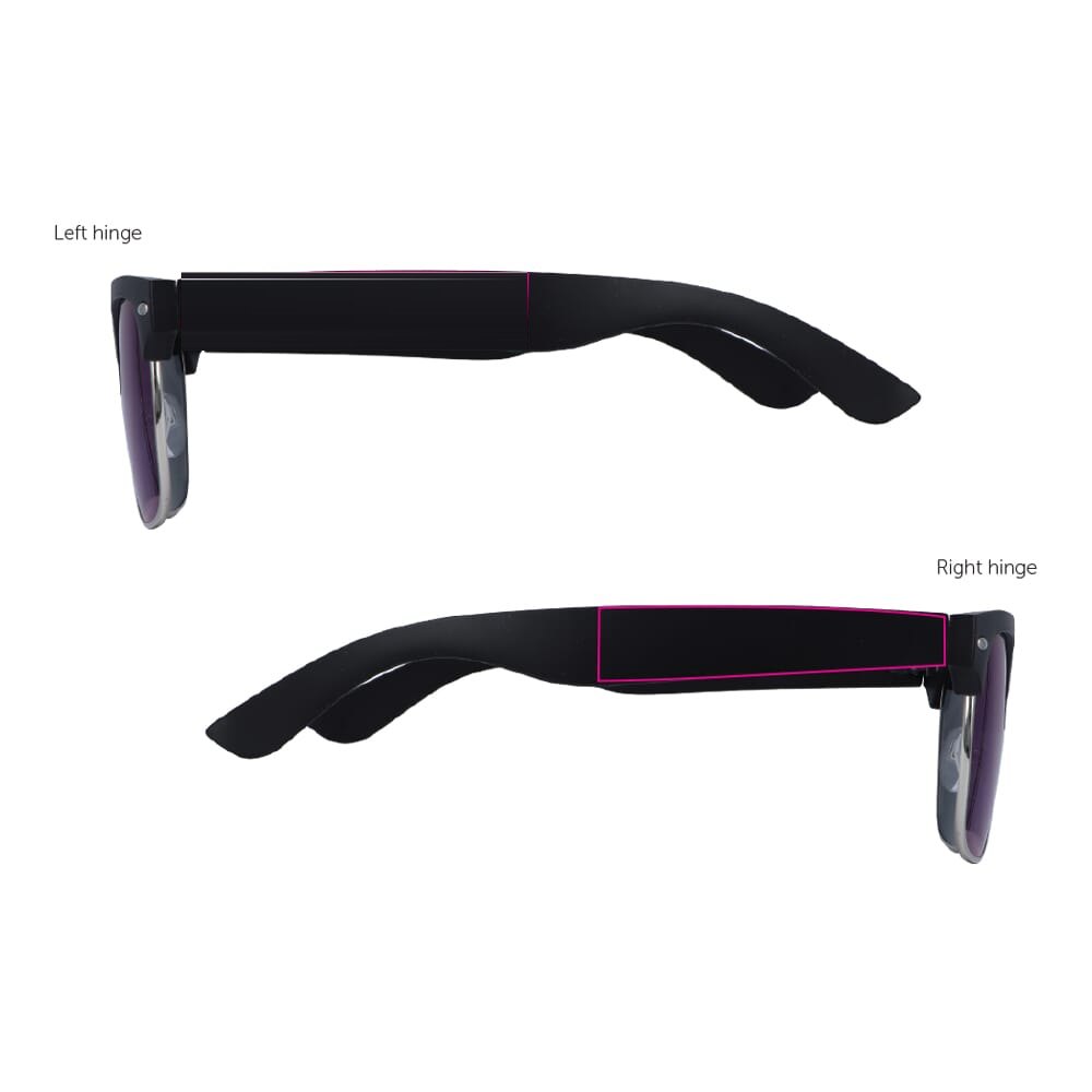 Zonnebril Marty UV400 — drukvlak 1 cm van linker- en rechterscharnier