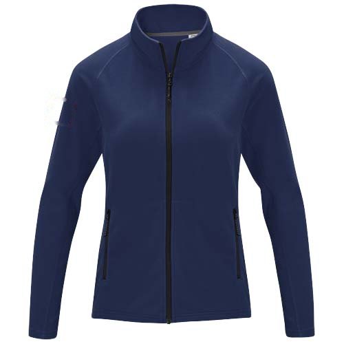 Zelus dames fleece jas — drukvlak rechter bicep